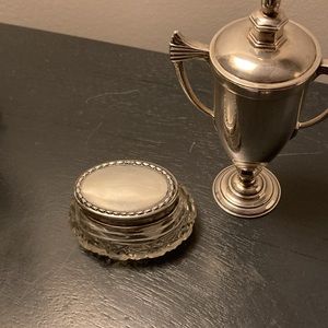 Antique Sterling Silver Dresser Jar